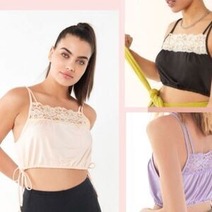 Out From Under Peach Lacey Cami Crop Tank Top from Urban Outfitters Size Medium